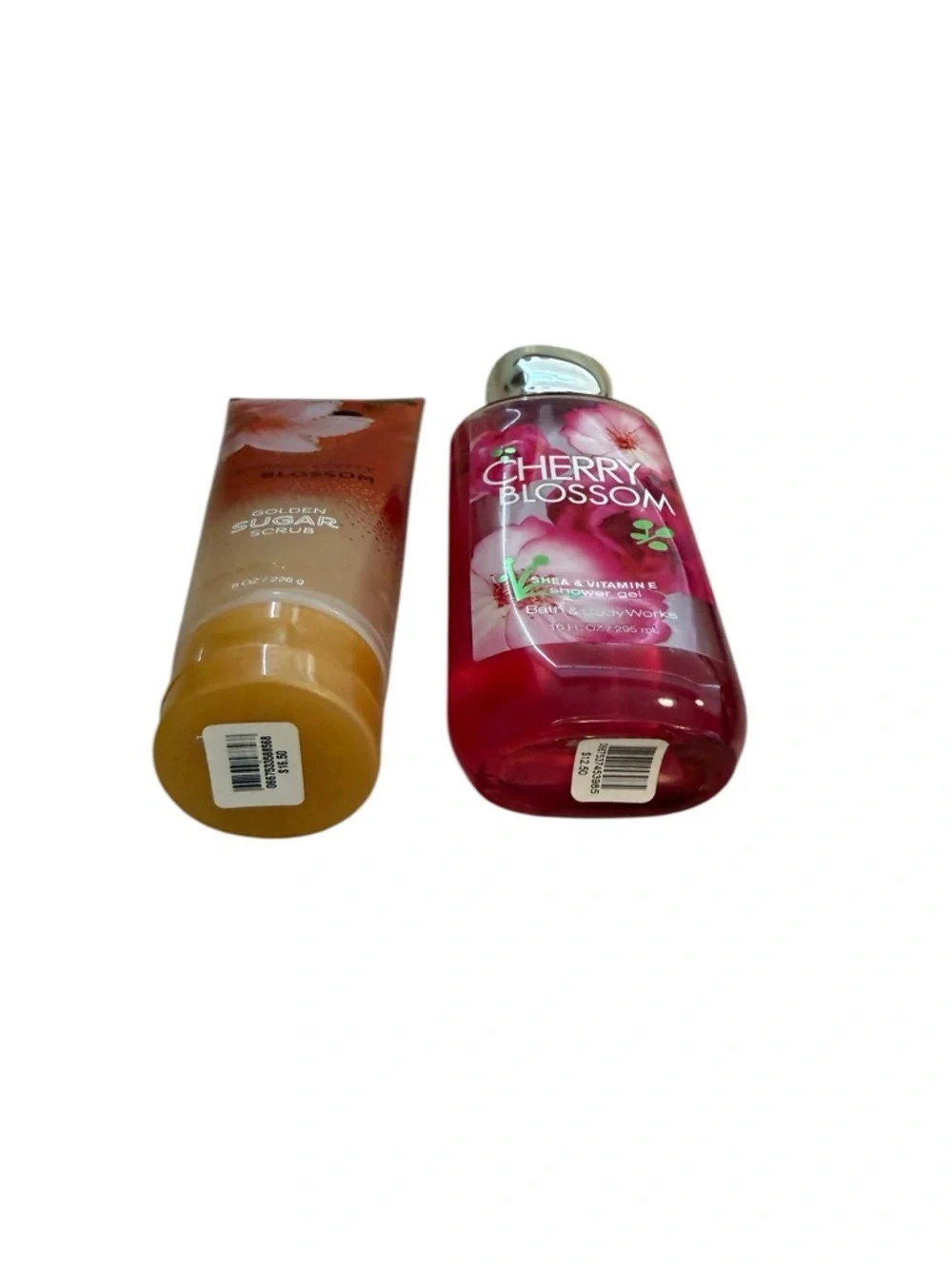 🫶🏻 Bath & Body Works Cherry Blossom Body Wash & Golden Sugar Scrub - Pink